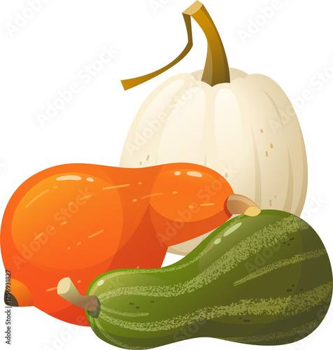 Autumn gourds harvest fall farm decoration design