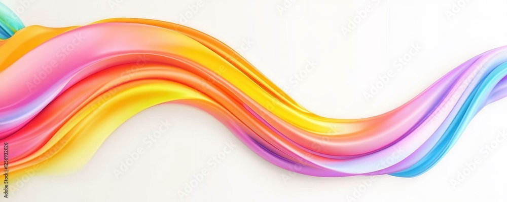 Fototapeta premium Colorful wave of flowing abstract design.