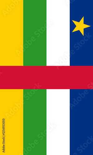 Vertical Central African Republic Flag