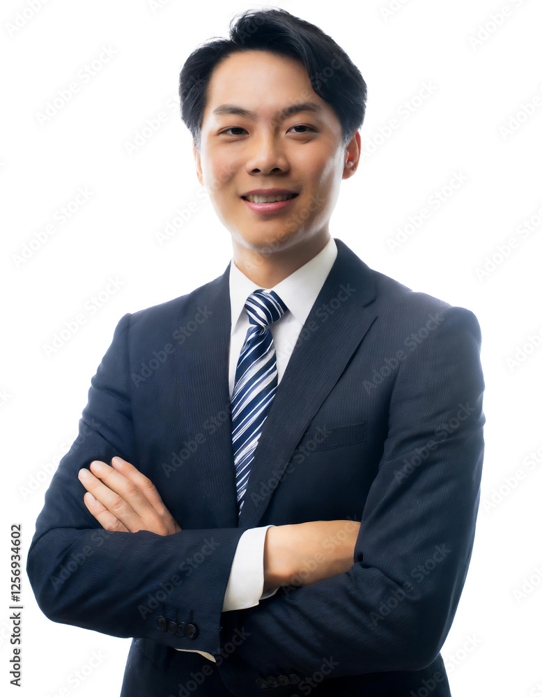 Portrait of only one Man. White Background. Portrait of only one Man. White Background.
