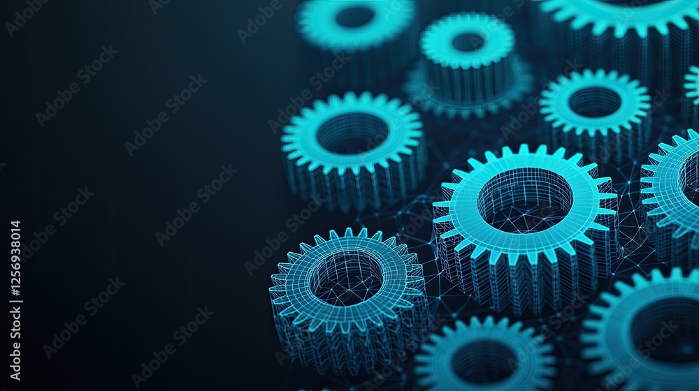 A close-up view of interconnected blue gears on a dark background, symbolizing technology and mechanical systems in action. A close-up view of interconnected blue gears on a dark background, symbolizing technology and mechanical systems in action.