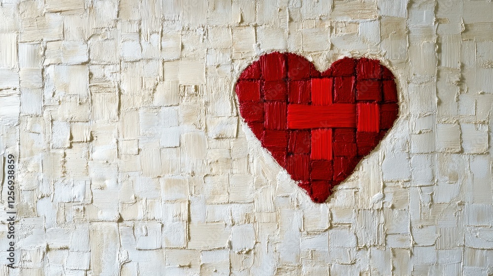 Heart and Cross Texture Wall Decorative Art Heart and Cross Texture Wall Decorative Art