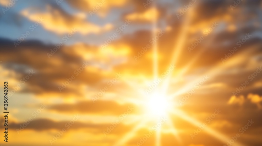 Vibrant Sunrise Breaking Through Dramatic Clouds with a Radiant Glare Inviting a New Day : Generative AI Vibrant Sunrise Breaking Through Dramatic Clouds with a Radiant Glare Inviting a New Day : Generative AI
