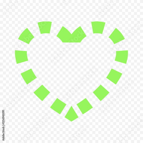 Doodle hand drawn heart drawing on white background