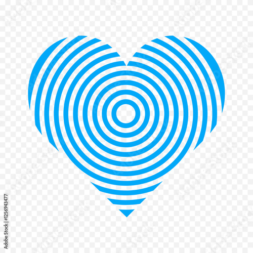 Doodle hand drawn heart drawing on white background