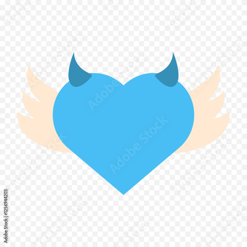 Doodle hand drawn heart drawing on white background