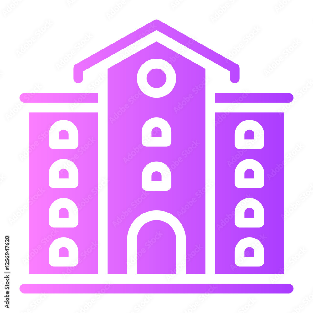 apartment gradient icon apartment gradient icon