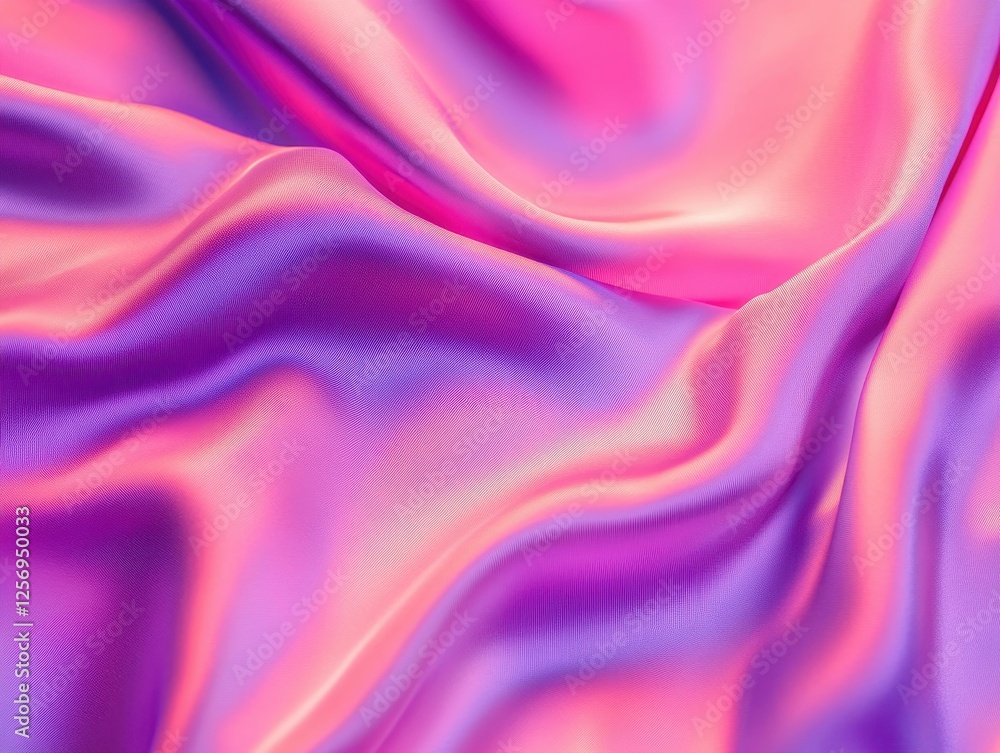 Abstract Silk Fabric Waves in Pink and Purple Hues Abstract Silk Fabric Waves in Pink and Purple Hues