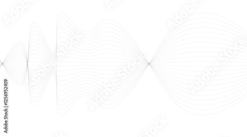 Dynamic flowing wave lines design element. Futuristic technology and sound wave pattern. Modern abstract glowing wave background.