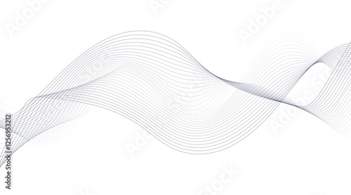 Gray wave curve lines abstract background with flowing particles. Modern backdrop design for business, presentation, banner.