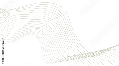 Gray wave curve lines abstract background with flowing particles. Modern backdrop design for business, presentation, banner.