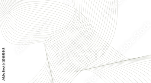 Gray wave curve lines abstract background with flowing particles. Modern backdrop design for business, presentation, banner.