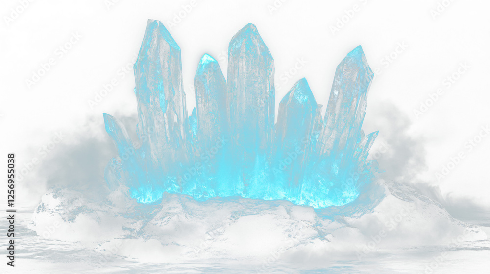 Fototapeta premium a large iceberg floating in the water