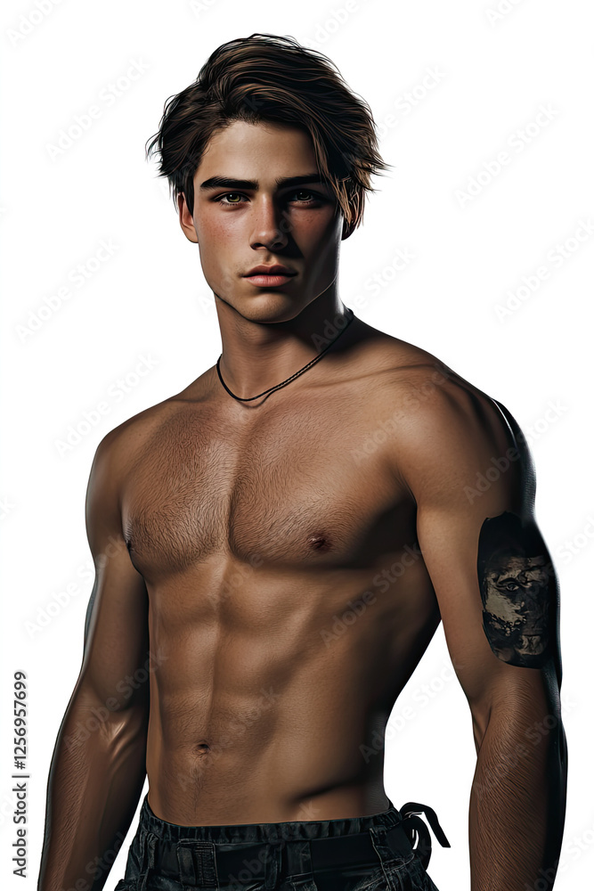 Fototapeta premium Tempting Fantasy Portrait of a Young Handsome Man – Fictional Character