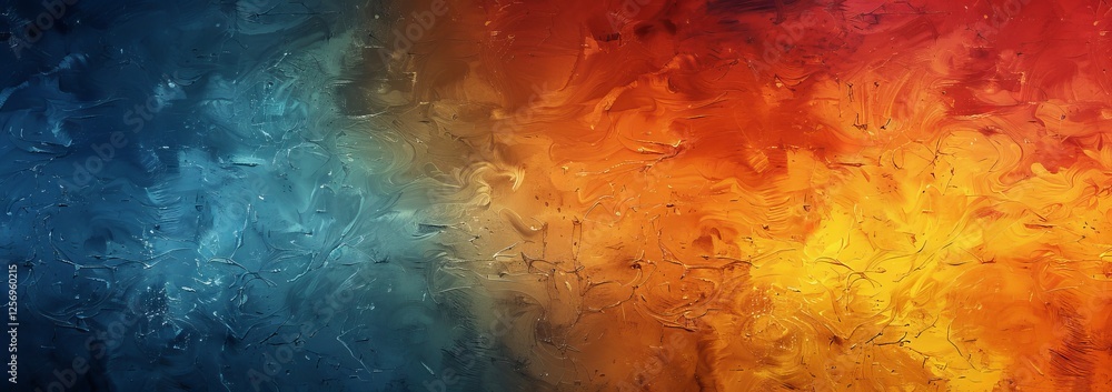 Fototapeta premium Abstract Background With Vibrant Blue And Orange Tones, Creating A Dynamic And Textured Visual.