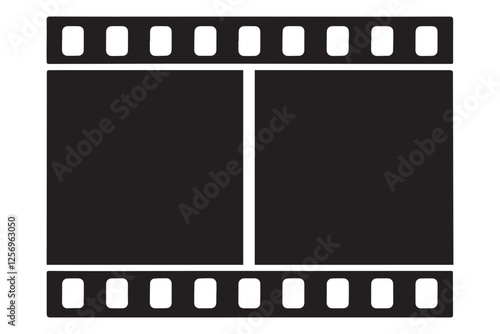 Film strip vector art design element for movie projects