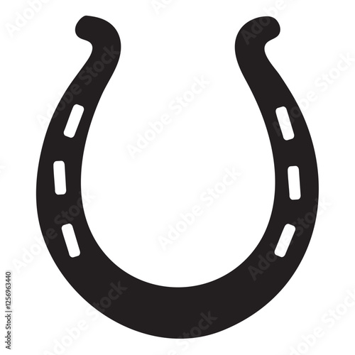 Silhouette of a horseshoe vector illustration graphic lucky symbol