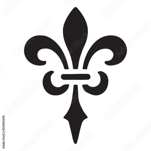 Simple fleur de lis silhouette vector art for design project