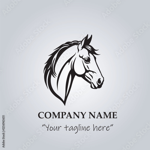 head of horse company logo vector illustration
