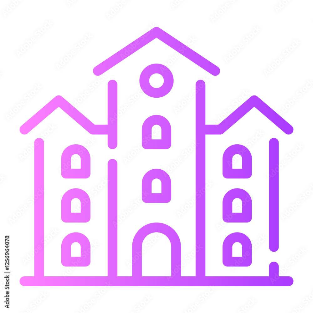 school gradient icon school gradient icon