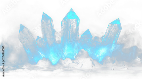 a group of ice crystals