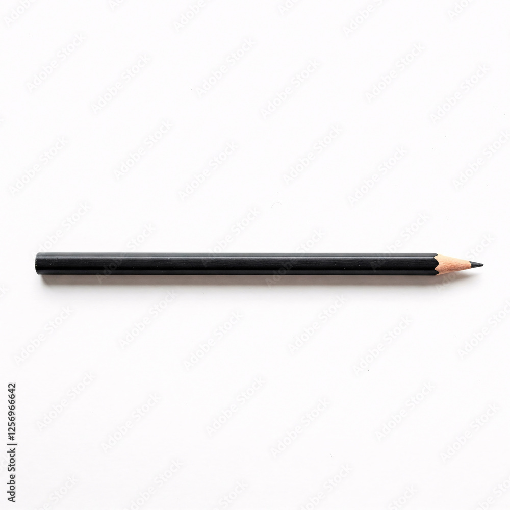 Pencil isolated on white background. Top view. Flat lay. Pencil isolated on white background. Top view. Flat lay.