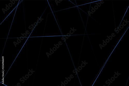 Abstract black with blue lines, triangles background modern design. Vector illustration EPS 10.