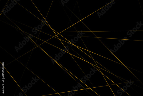 Abstract black with gold lines, triangles background modern design. Vector illustration EPS 10.