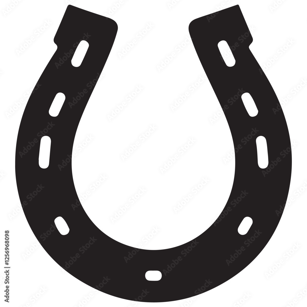 Horseshoe Silhouette Vector Image Symbol Luck Good Fortune Horseshoe Silhouette Vector Image Symbol Luck Good Fortune