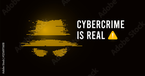 Beware of fraud. Symbol of cybercrime, cyber trap from unknown people. Concept of phishing through social media. Protect and secure your personal data from cybercrime