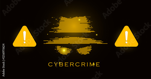 Beware of fraud. Symbol of cybercrime, cyber trap from unknown people. Concept of phishing through social media. Protect and secure your personal data from cybercrime