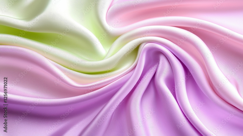 Obraz premium Soft pastel silk fabric with gentle folds.