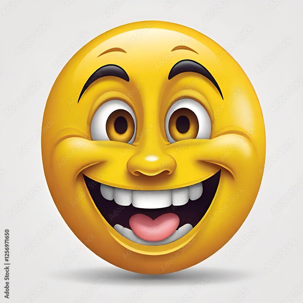 Fototapeta premium Happy face emoji 