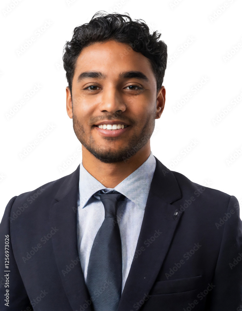 Portrait of only one Man. White Background. Portrait of only one Man. White Background.