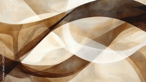 Abstract Design with Flowing Lines in Warm Neutral Tones