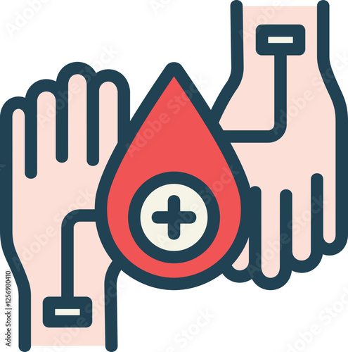 Blood Donation Filled Line Icon