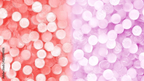 Abstract Bokeh Gradient Background with Pink and Red Circles