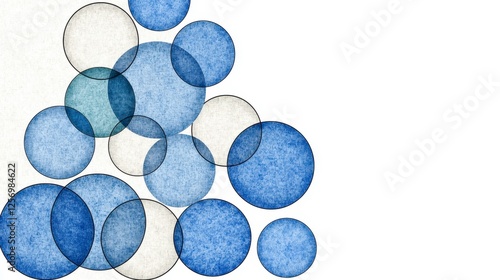 Abstract Blue Circle Pattern Design Background