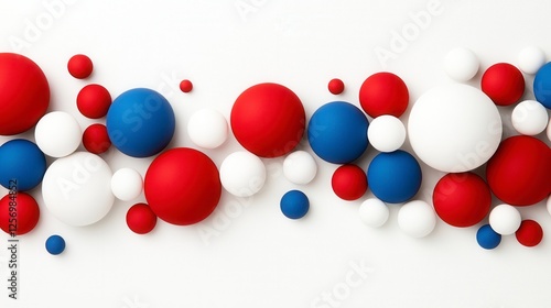 Abstract Colorful Balls On White Background