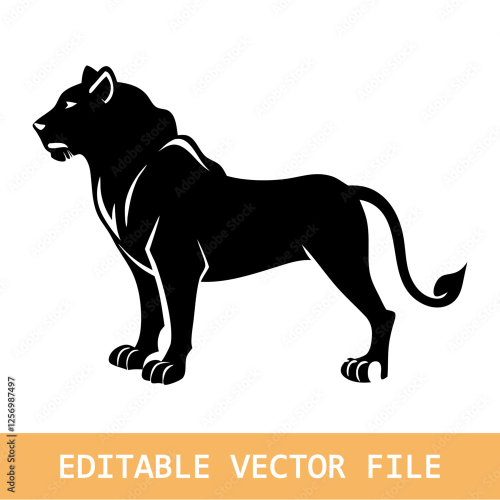 Obraz premium Lion Silhouette Vector