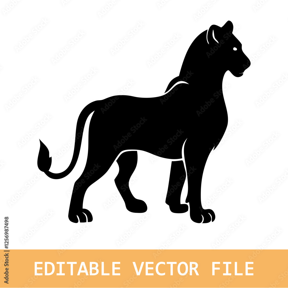 Fototapeta premium silhouette of a lion