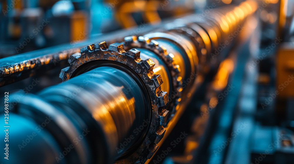 Metal products being bent on a bending machine, symbolizing precision and industrial transformation. A factory setting with a blurred modern background representing innovation and progress in manufact Metal products being bent on a bending machine, symbolizing precision and industrial transformation. A factory setting with a blurred modern background representing innovation and progress in manufact