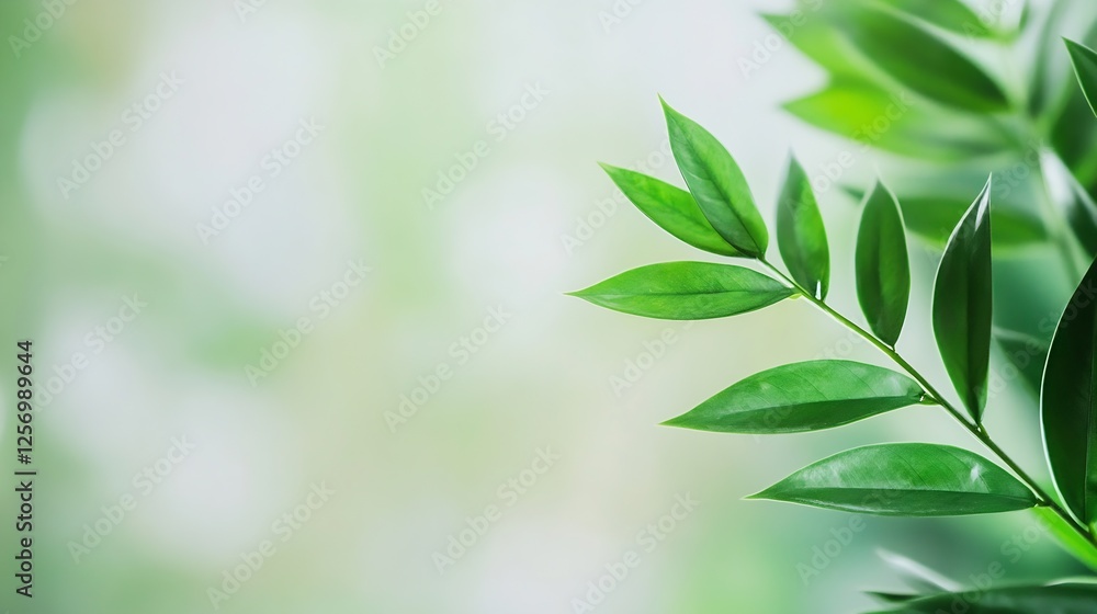 Closeup view of fresh green leaves showcasing their intricate texture and vibrant color for nature lovers : Generative AI Closeup view of fresh green leaves showcasing their intricate texture and vibrant color for nature lovers : Generative AI