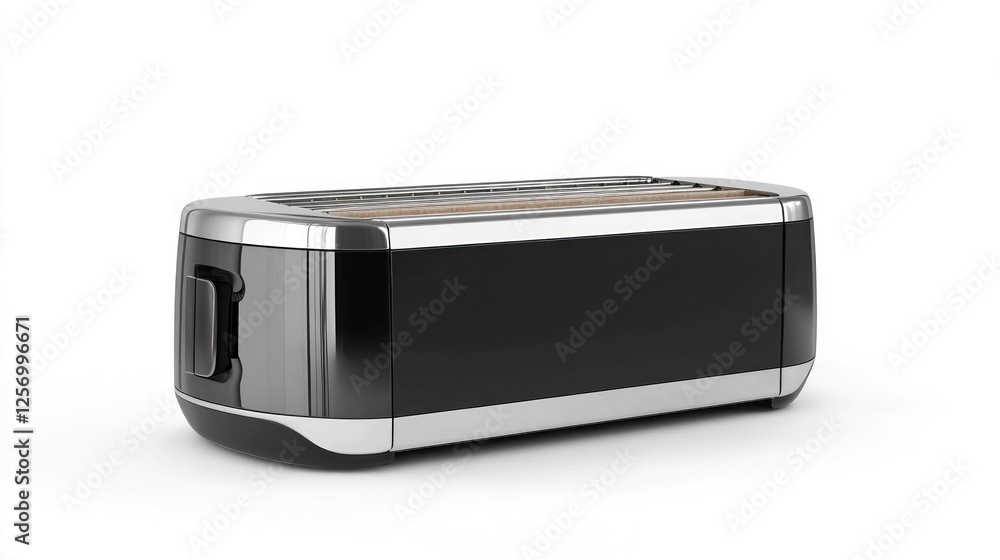 Modern Black Toaster Isolated on White Background Modern Black Toaster Isolated on White Background