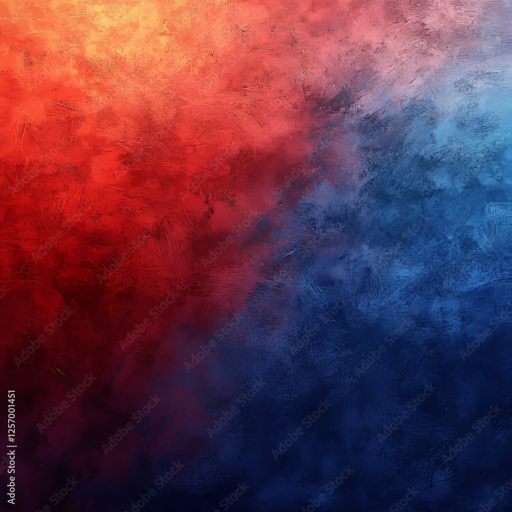 Fototapeta premium Blue-Red Gradient Background with a Grainy Texture, Generative AI
