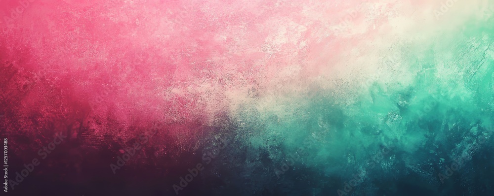 Fototapeta premium Bright Pink and Green Gradient with a Grainy Texture, Generative AI