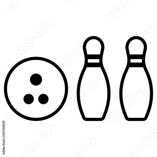볼링핀과 볼링공 아이콘