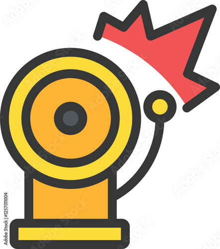 Bell Ringing Filled Line Icon