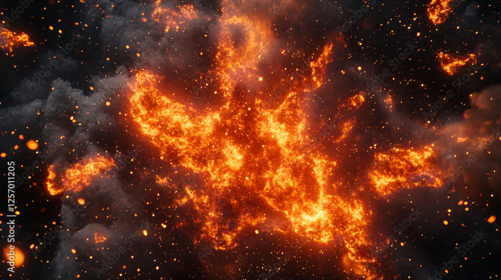 a large explosion of fire and smoke a large explosion of fire and smoke