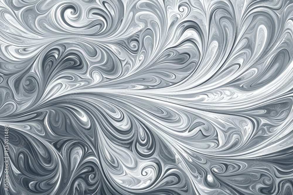Abstract background with gray and white swirls, sleek metallic design, no text or logo elements. Abstract background with gray and white swirls, sleek metallic design, no text or logo elements.